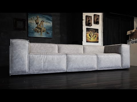 How to make a sofa. Современный диван своими руками. Time lapse