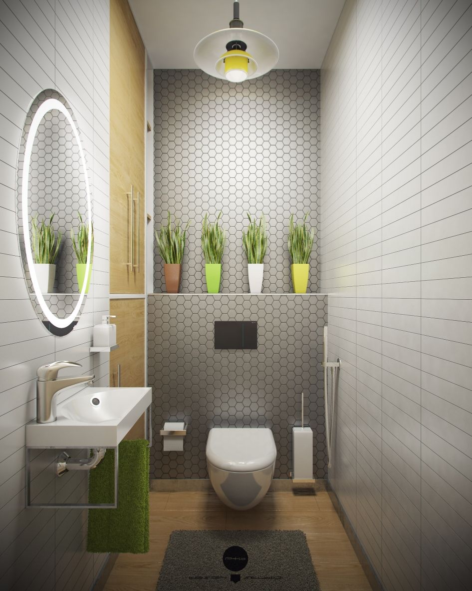 Лучшие идей дизайна маленького туалета с раковиной (100 фото)