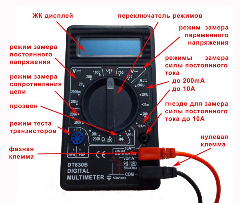 Как прозвонить разъем мультиметром